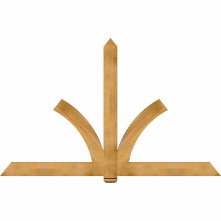Ekena Millwork Redmond Rough Sawn Timber Gable Bracket, Western Red Cedar, 96"W x 60"H x 2"D x 6"F, 15/12 Pitch GBW096X60X0206RED00RWR